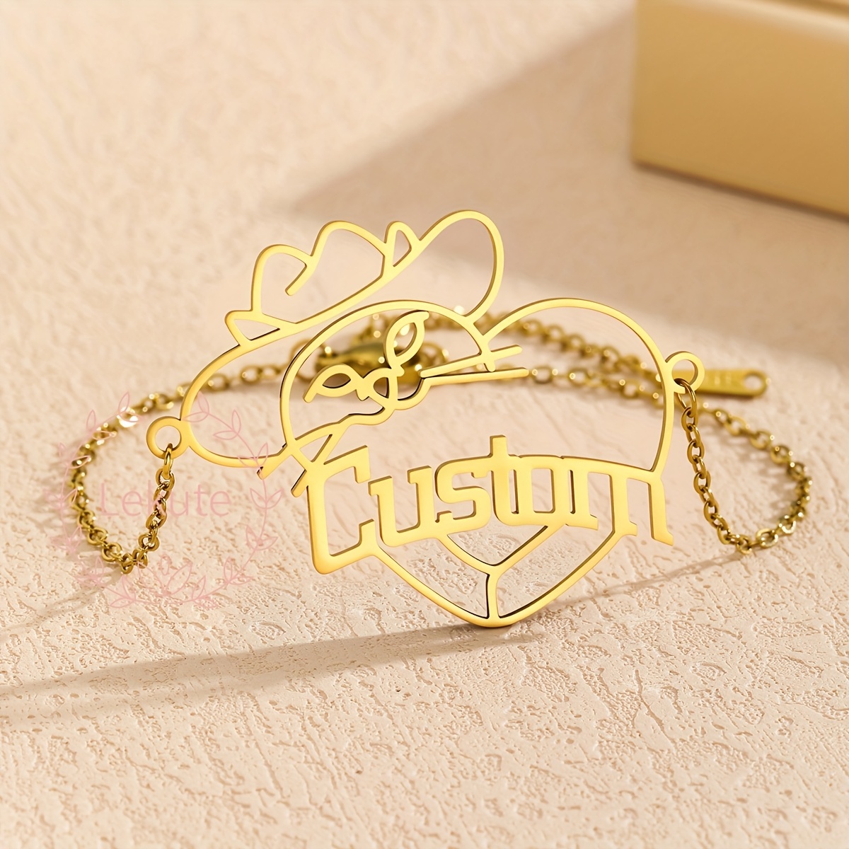 Personalized Stainless Steel Animal Name Bracelet, Charming Gift